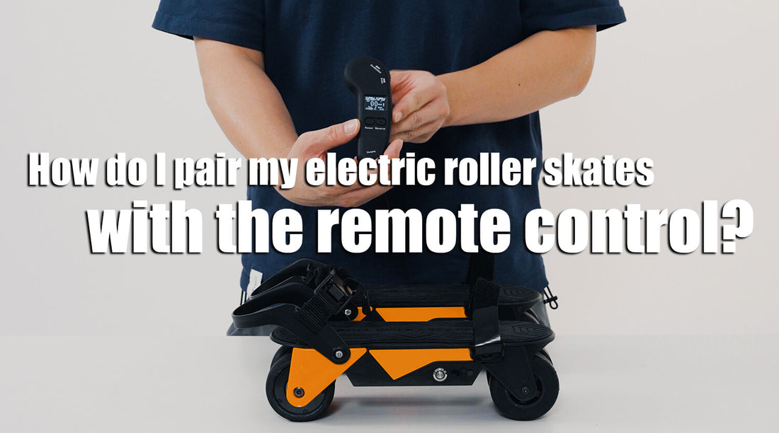 How do I pair my electric roller skates with the remote control ？